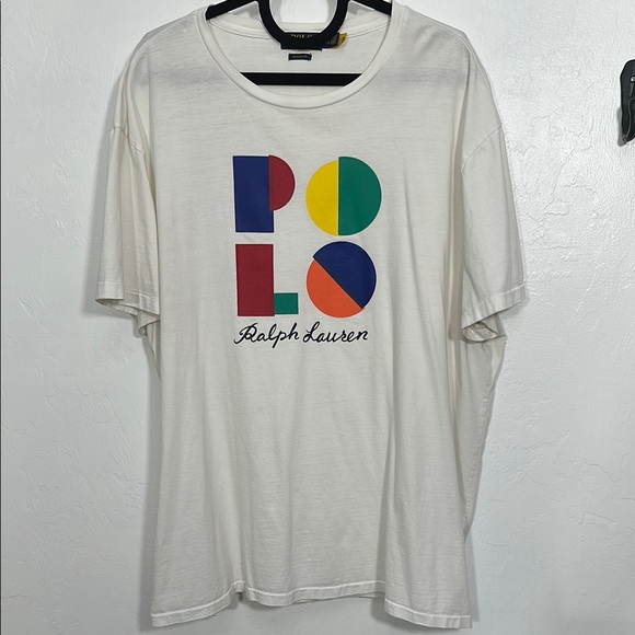 Polo Ralph Lauren Color Block Logo Classic Fit Crewneck Tee - Picture 1 of 11